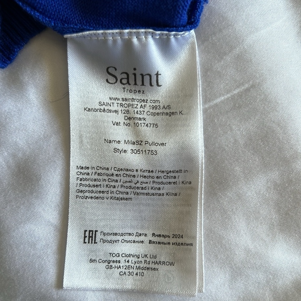 Women's Crewneck Sweater in Royal Blue - Picture 9 of 10
